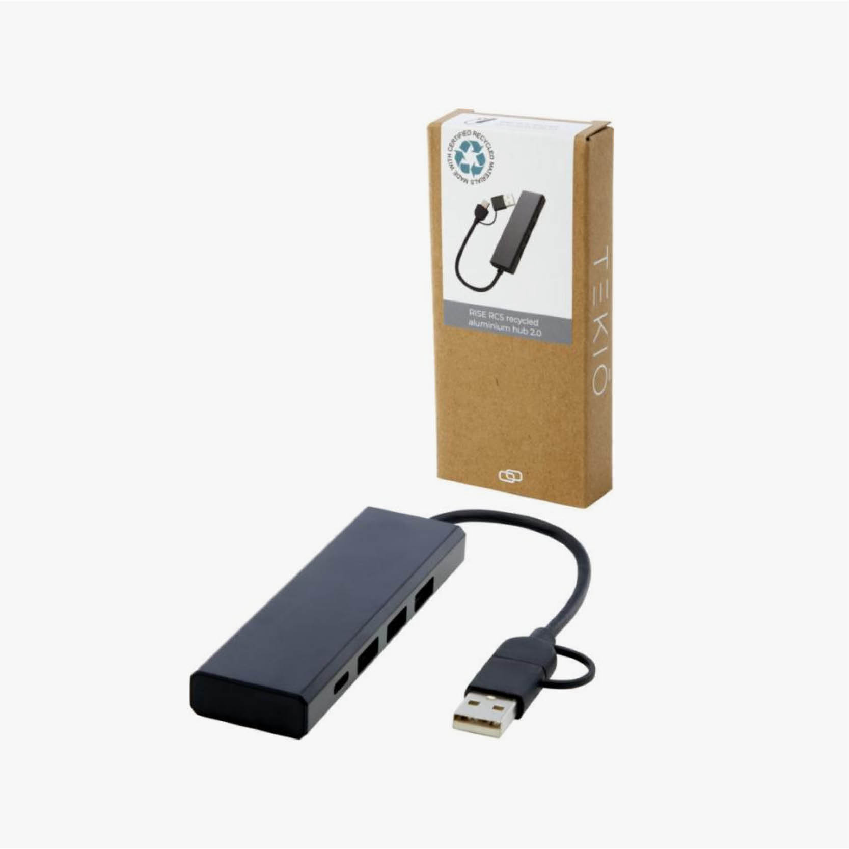 Hub USB 2.0 in alluminio riciclato - immagine 4